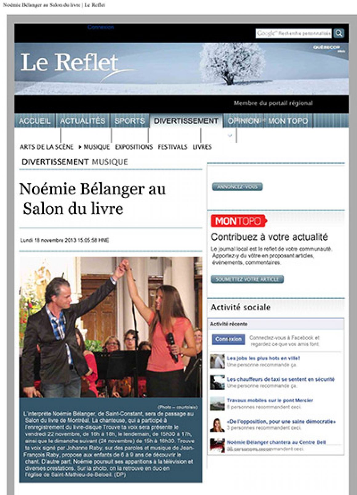 Noémie Bélanger au Salon du livre | Le Reflet